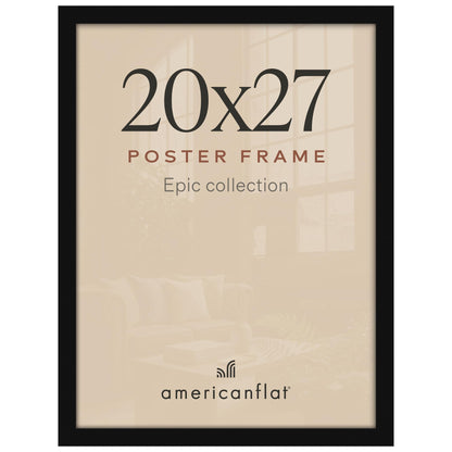 Americanflat 16x20 Poster Frame - Engineered Wood - Black