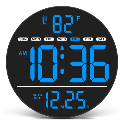 WallarGe Electric Large Digital Wall Clock with LED Display