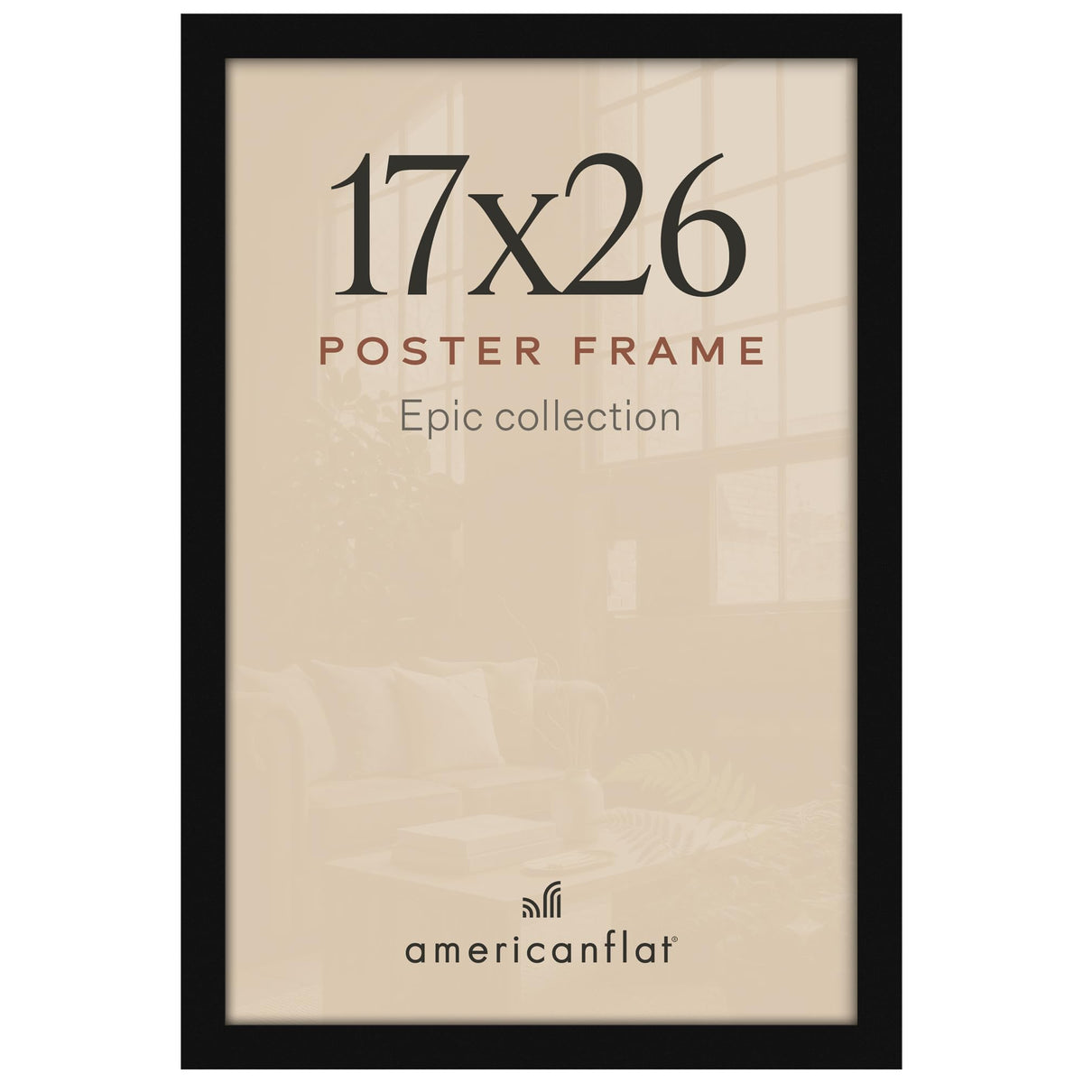 Americanflat 16x20 Poster Frame - Engineered Wood - Black