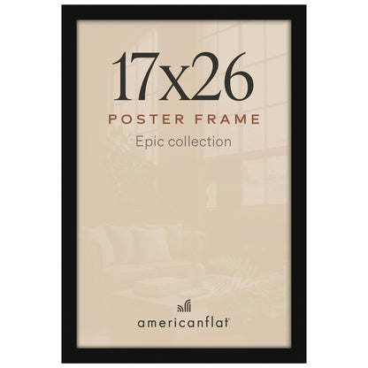Americanflat 16x20 Poster Frame - Engineered Wood - Black