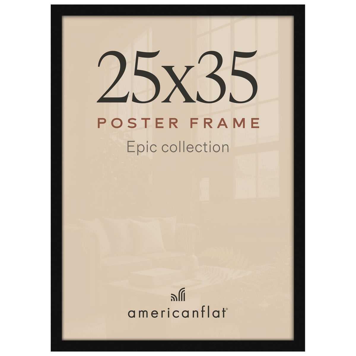 Americanflat 16x20 Poster Frame - Engineered Wood - Black