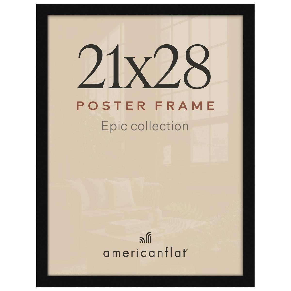 Americanflat 16x20 Poster Frame - Engineered Wood - Black