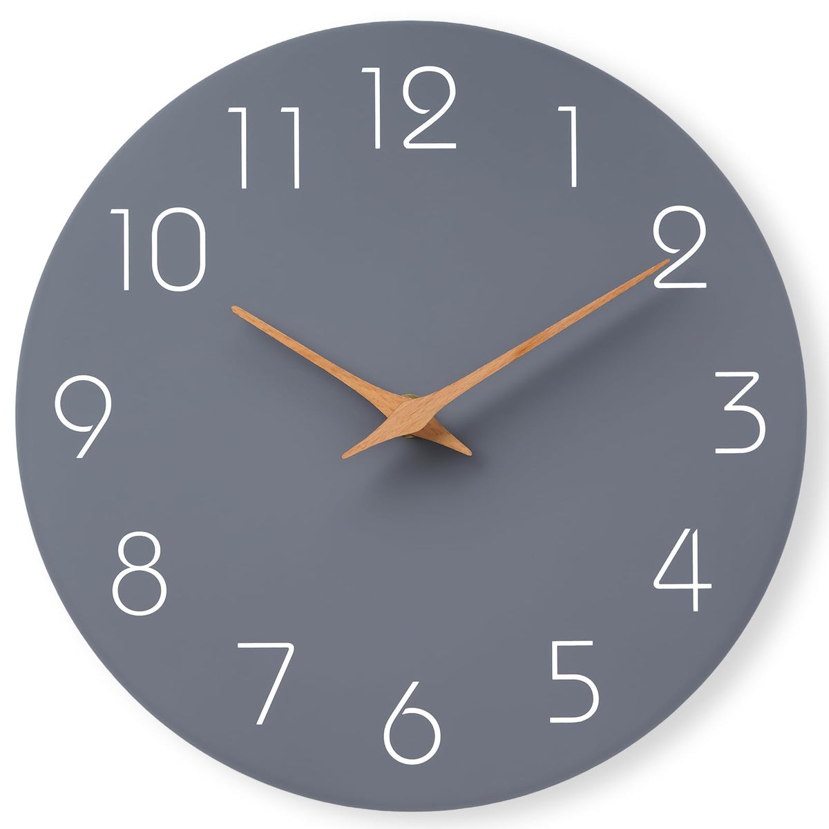 Mosewa Wall Clock 8" Battery Operated Silent Non-Ticking Simple Minimalist