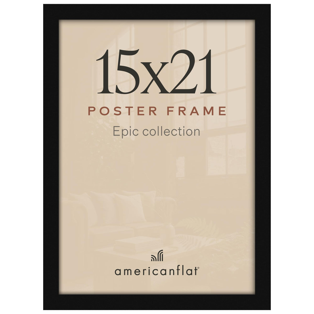 Americanflat 16x20 Poster Frame - Engineered Wood - Black