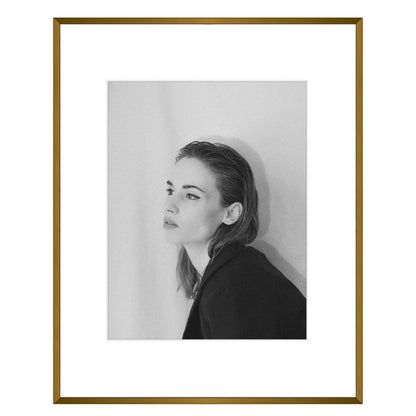 Golden State Art 11x14 Gold Aluminum Frame with White Mat, Real Glass