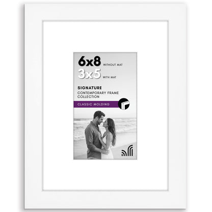 Americanflat 11x14 Picture Frame - Matted to 8x10 - Engineered Wood - Black