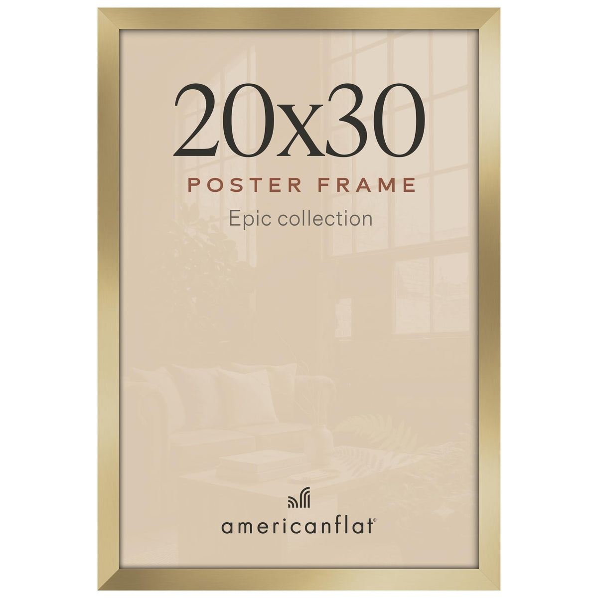 Americanflat 16x20 Poster Frame - Engineered Wood - Black