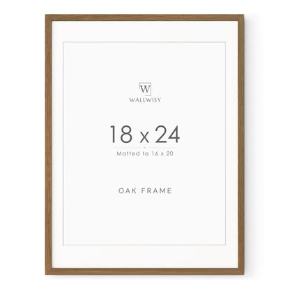 5x7 Picture Frame, Solid Oak Wood 5x7 Photo Frame with Mat to 4x6