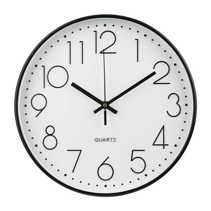 Wall Clock 12 Inch Non-Ticking Silent Modern Simple Style Round Decor Clock Gold Stereoscopic Dial Quartz Wall Clocks for Home/Office/School/Living Room/Bedroom/Kitchen