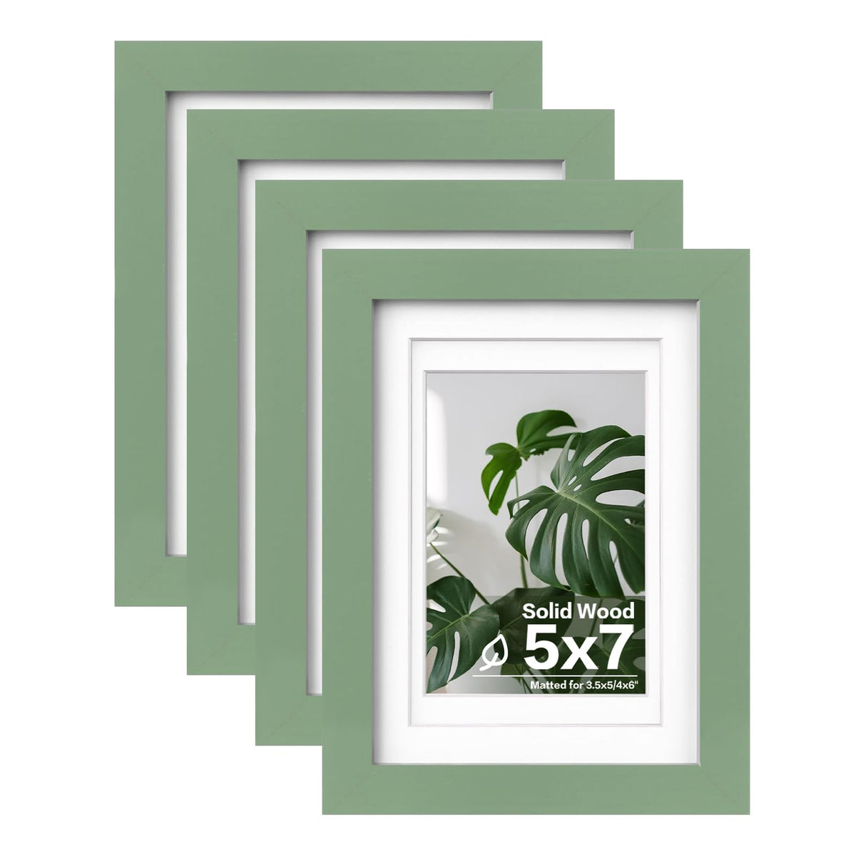 Egofine 11x14 Picture Frames 4 Pack Display Pictures 5x7/8x10 with Mat or 11x14 Without Mat Made of Solid Wood Covered by Plexiglass for Table Top Display and Wall Mounting Photo Frame, Light Brown