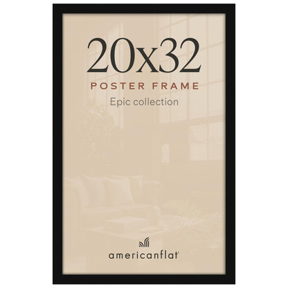 Americanflat 16x20 Poster Frame - Engineered Wood - Black