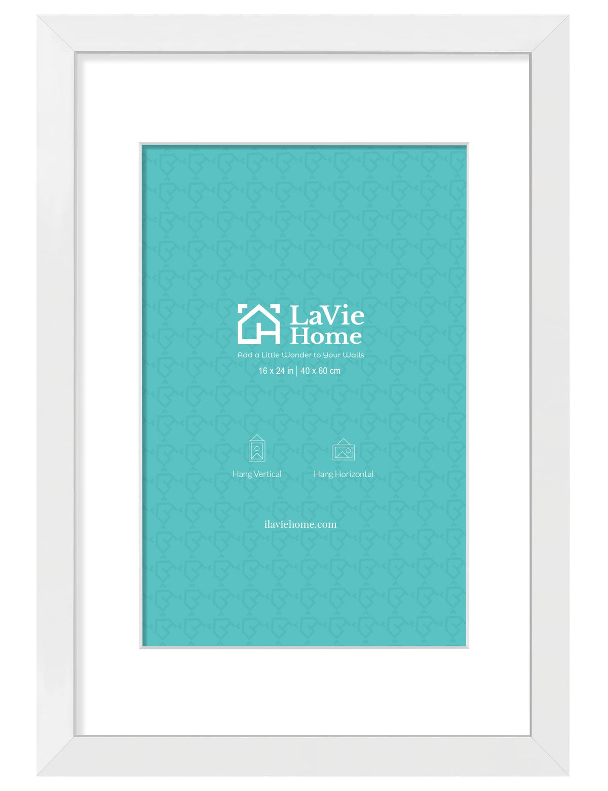 LaVie Home 14x18 Picture Frame Black Poster Frame,Display Pictures 12x16 with Mat or 14x18 Without Mat, Stable and Sturdy Frame and Polished Plexiglass, Horizontal and Vertical Format of The Walls