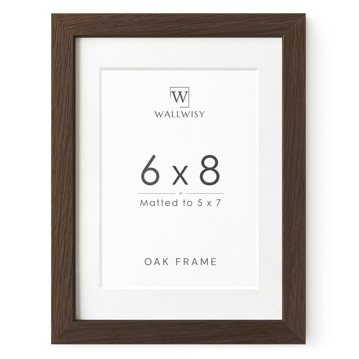 5x7 Picture Frame, Solid Oak Wood 5x7 Photo Frame with Mat to 4x6