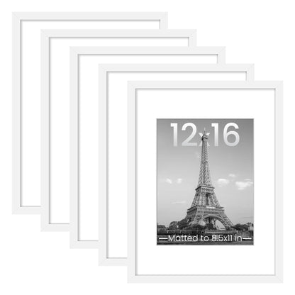 upsimples 8x10 Picture Frames, Gallery Wall Frames Set of 5, Black