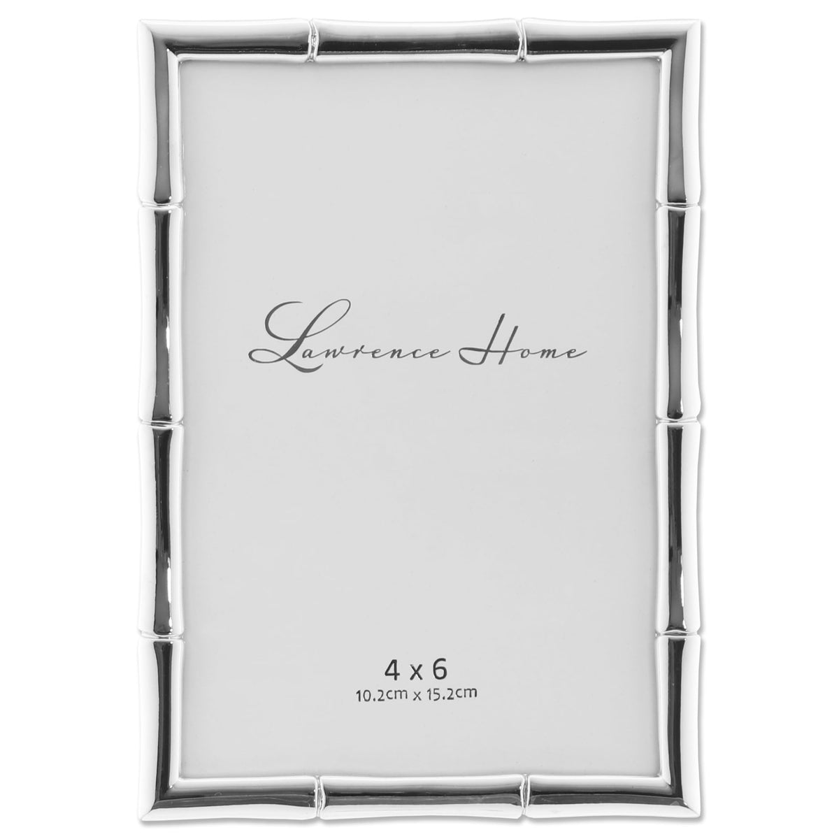 Lawrence 712246 4-Inch W x 6-Inch H Gold Metal Picture Frame with Bamboo Design