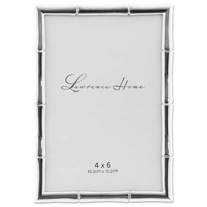 Lawrence 712246 4-Inch W x 6-Inch H Gold Metal Picture Frame with Bamboo Design