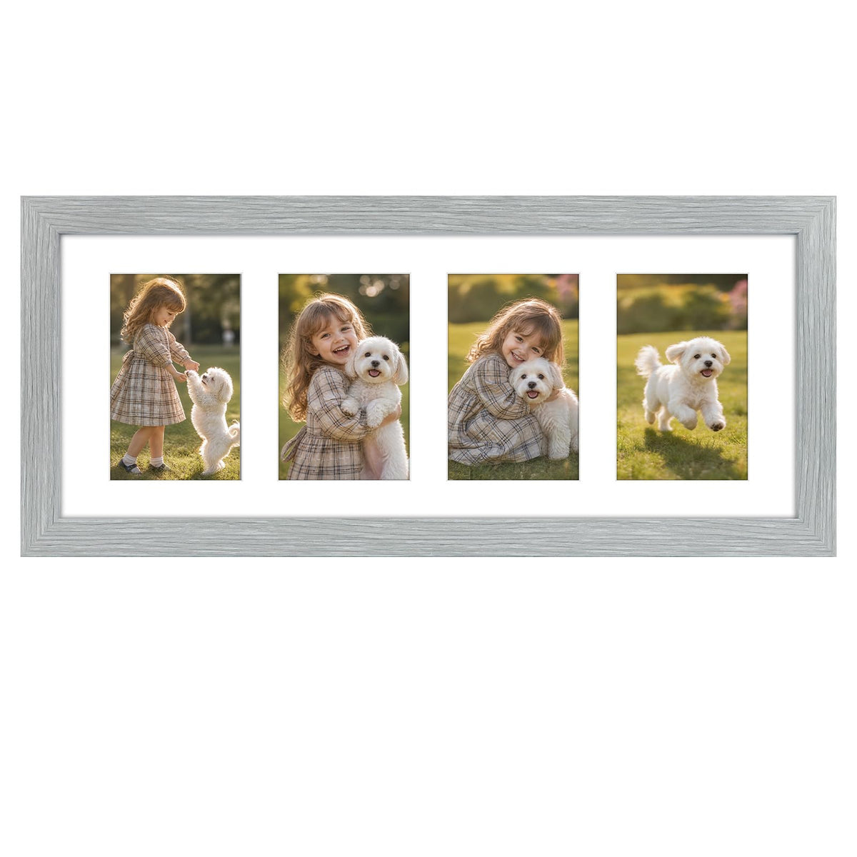 Golden State Art 9-Openings 4x6 Wood Collage Picture Frame Black