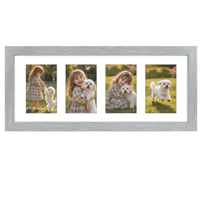 Golden State Art 9-Openings 4x6 Wood Collage Picture Frame Black