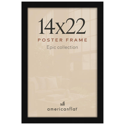Americanflat 16x20 Poster Frame - Engineered Wood - Black