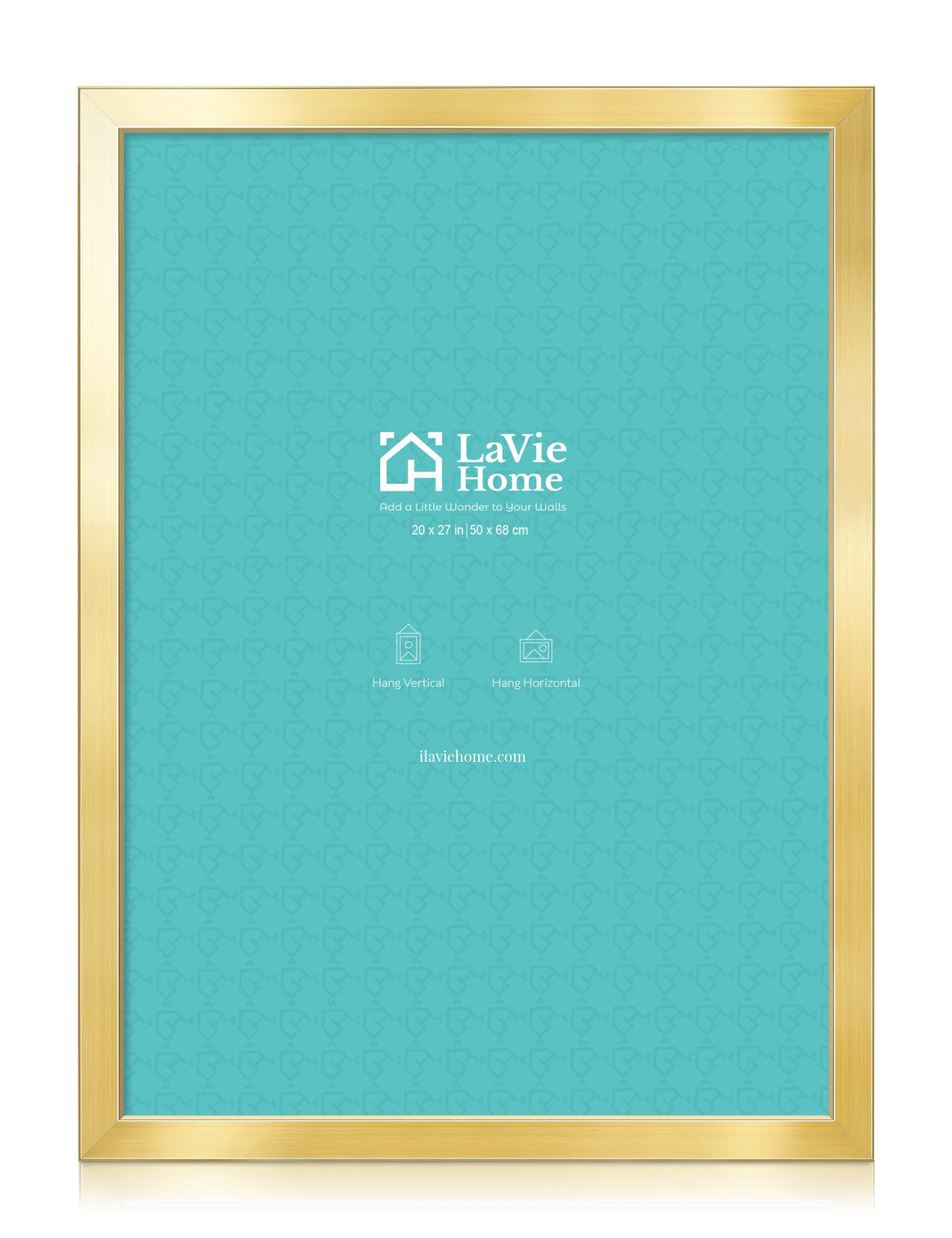 LaVie Home 14x18 Picture Frame Black Poster Frame,Display Pictures 12x16 with Mat or 14x18 Without Mat, Stable and Sturdy Frame and Polished Plexiglass, Horizontal and Vertical Format of The Walls
