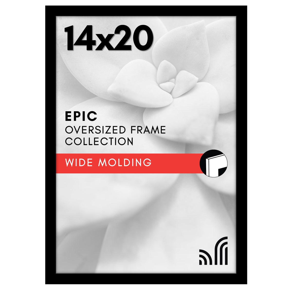 Americanflat 16x20 Poster Frame - Engineered Wood - Black