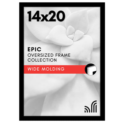 Americanflat 16x20 Poster Frame - Engineered Wood - Black
