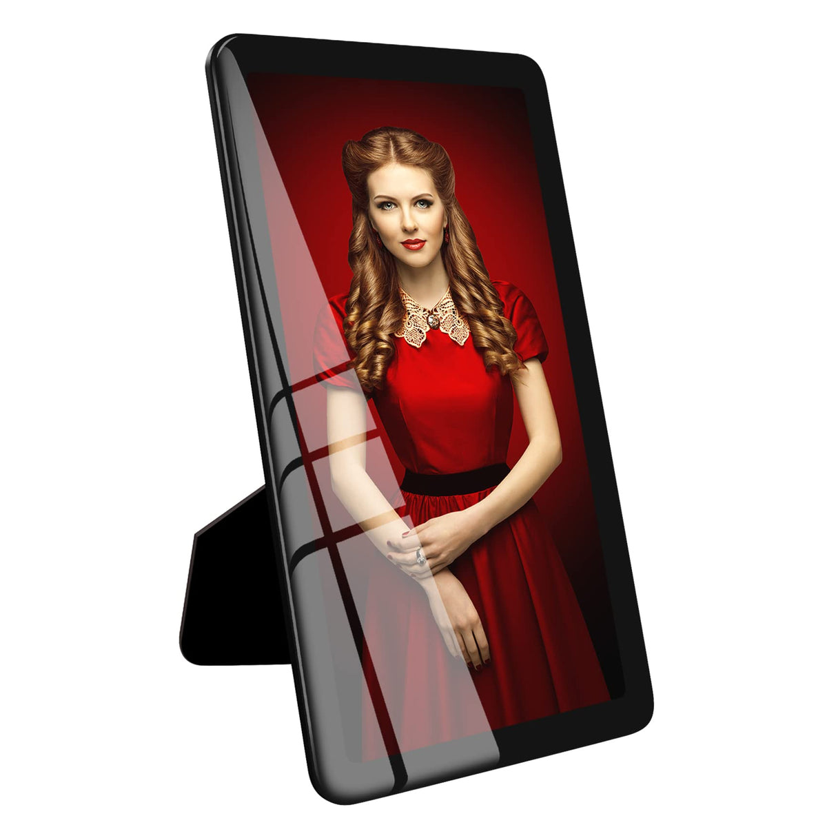 Bluesun 8x10 Picture Frame Black Standing can be Vertical and Horizontal - Real Glass Frames, Cool 8×10 Photo Frame, Wall Frames Gifts for Men Boyfriend Dad Boss and Loved Ones(8x10, Black)