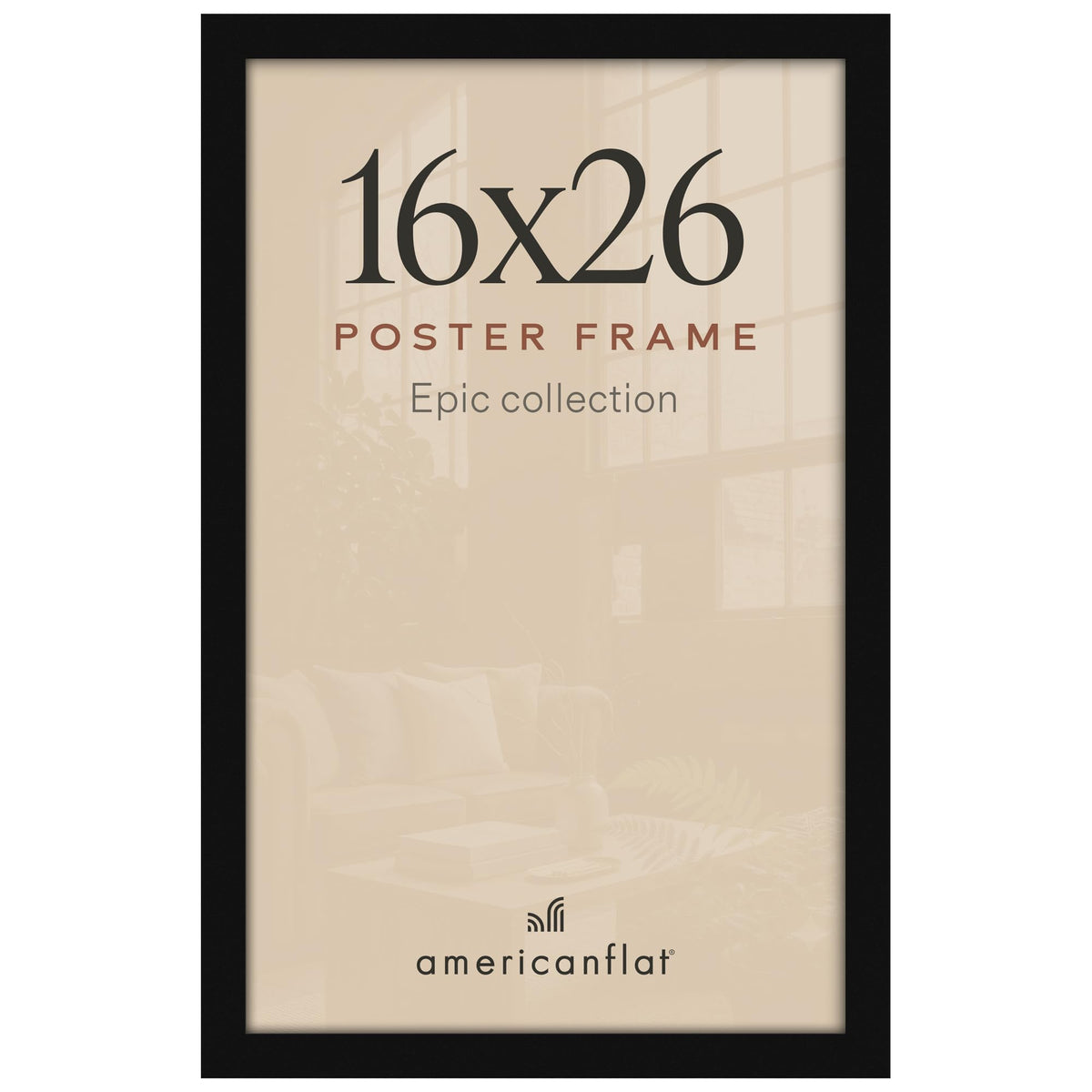 Americanflat 16x20 Poster Frame - Engineered Wood - Black