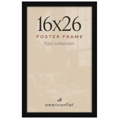 Americanflat 16x20 Poster Frame - Engineered Wood - Black