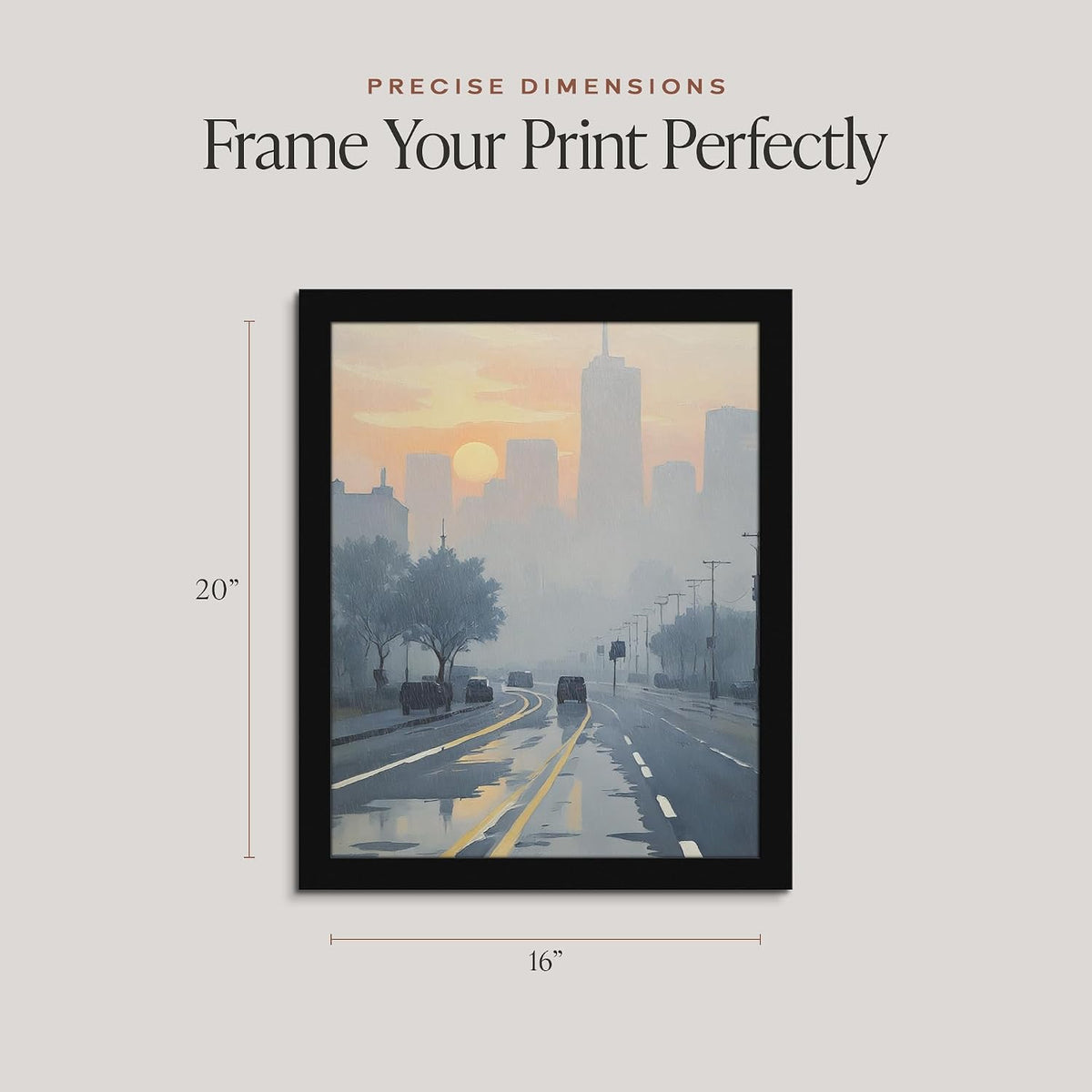 Americanflat 16x20 Poster Frame - Engineered Wood - Black