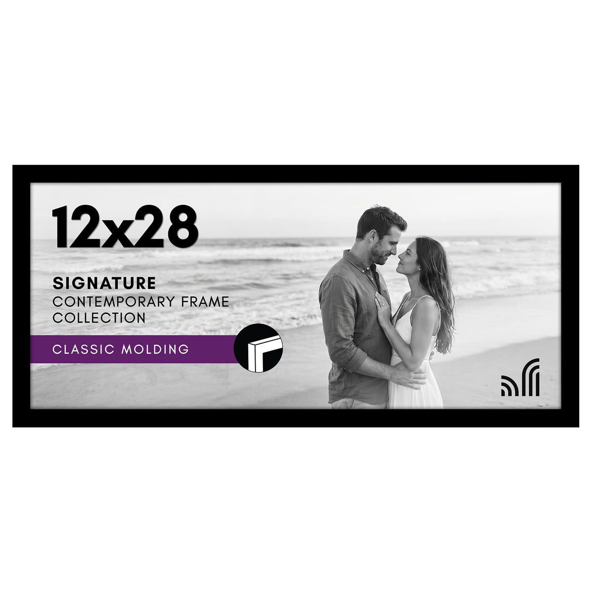 Americanflat 11x17 Picture Frame - Engineered Wood - Black