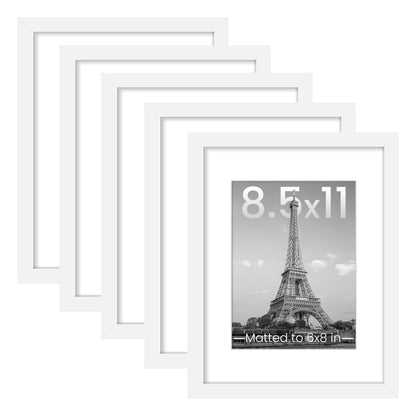 upsimples 8x10 Picture Frames, Gallery Wall Frames Set of 5, Black