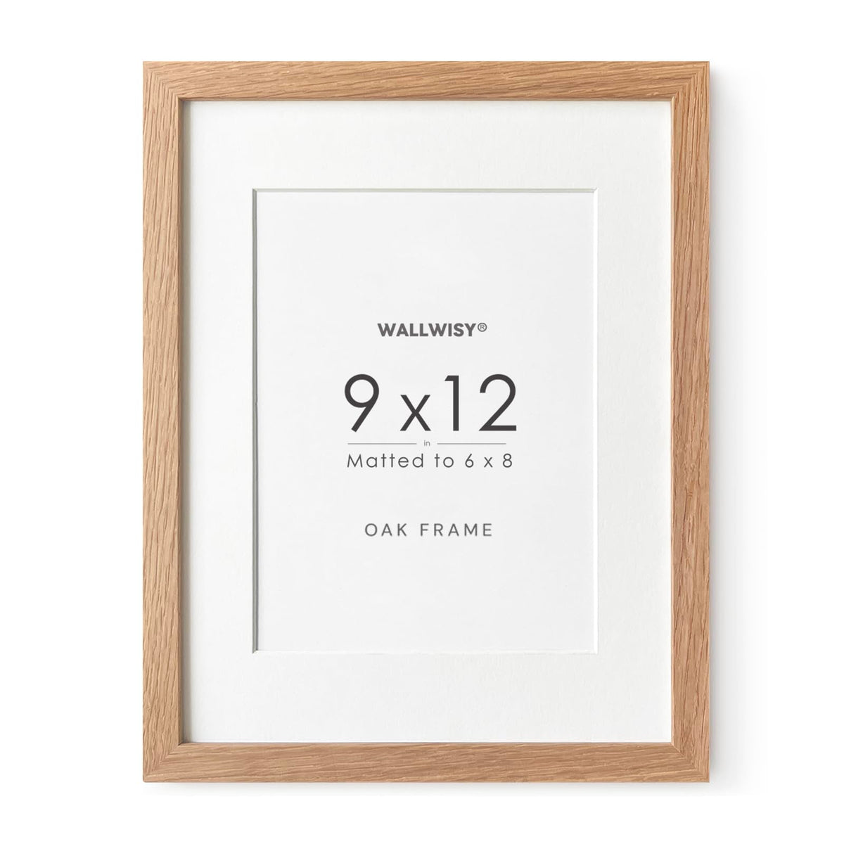 5x7 Picture Frame, Solid Oak Wood 5x7 Photo Frame with Mat to 4x6