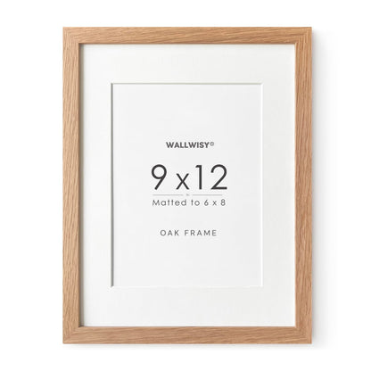 5x7 Picture Frame, Solid Oak Wood 5x7 Photo Frame with Mat to 4x6