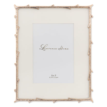 Lawrence Frames 4x6 Gold Metal Natural Branch Design Picture Frame