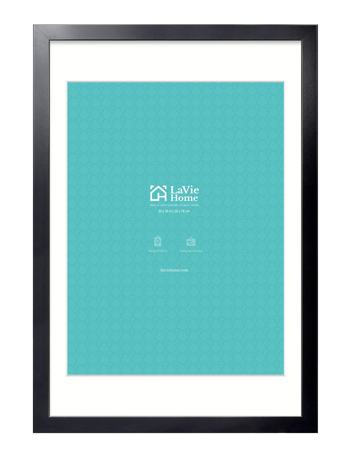 LaVie Home 14x18 Picture Frame Black Poster Frame,Display Pictures 12x16 with Mat or 14x18 Without Mat, Stable and Sturdy Frame and Polished Plexiglass, Horizontal and Vertical Format of The Walls