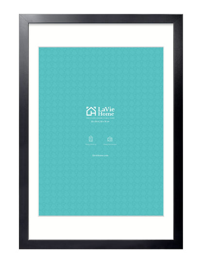 LaVie Home 14x18 Picture Frame Black Poster Frame,Display Pictures 12x16 with Mat or 14x18 Without Mat, Stable and Sturdy Frame and Polished Plexiglass, Horizontal and Vertical Format of The Walls