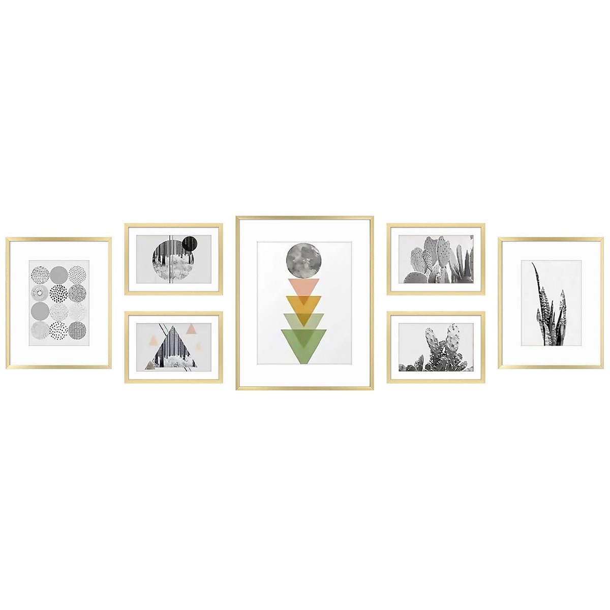 Golden State Art 11x14 Gold Aluminum Frame with White Mat, Real Glass