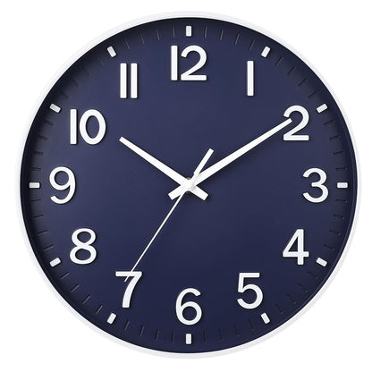 HZDHCLH 8 Inch Wall Clock Battery Operated Silent Non Ticking Green Modern