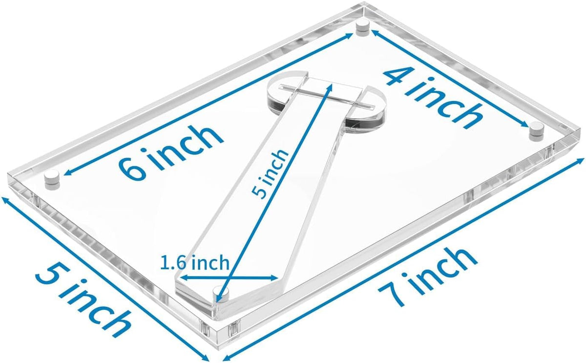 AITEE 4x6 Acrylic Picture Frame 3 Pack, Clear Lucite Frame with Stand