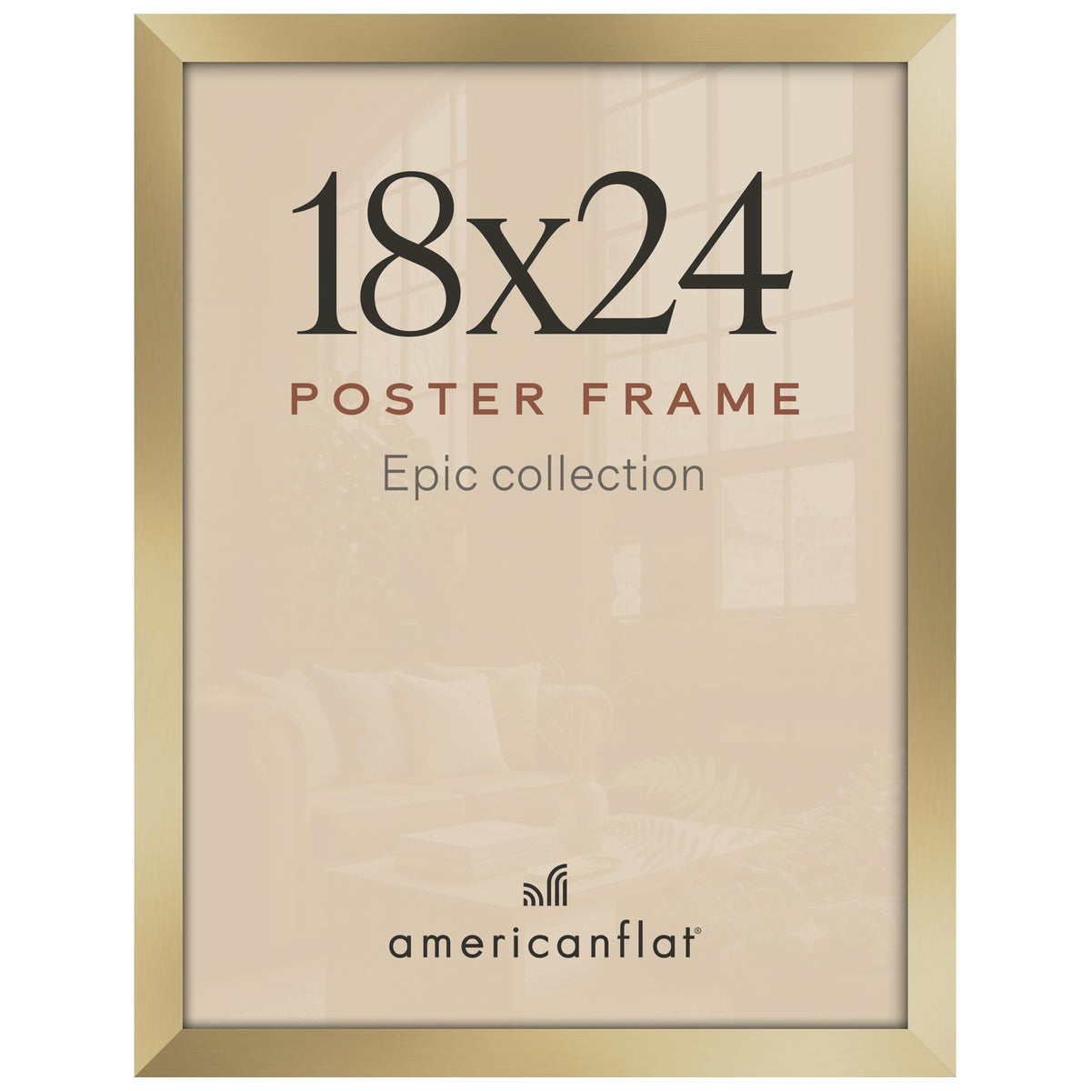 Americanflat 16x20 Poster Frame - Engineered Wood - Black