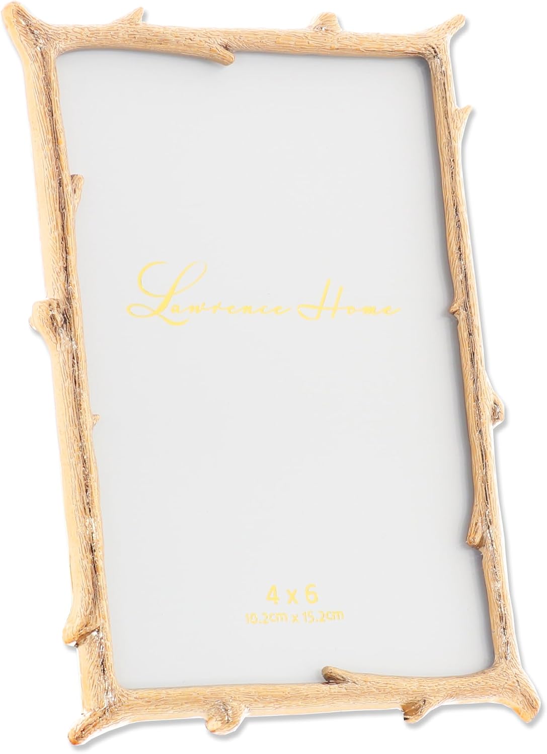 Lawrence Frames 4x6 Gold Metal Natural Branch Design Picture Frame