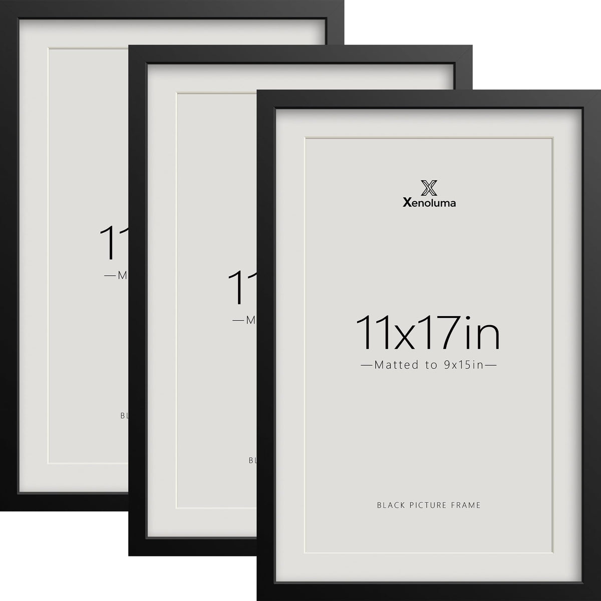 8.5 By 11 Picture Frames 6x8 with Mat - Black Photo Frame 1 Pack