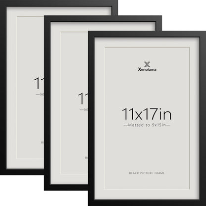 8.5 By 11 Picture Frames 6x8 with Mat - Black Photo Frame 1 Pack