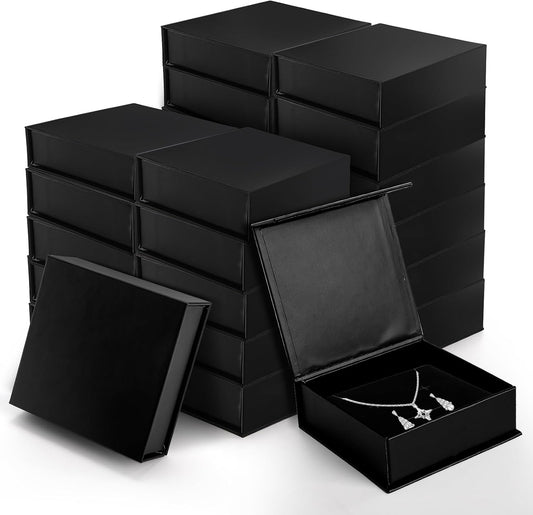 Covzoe 24 Pack Cardboard Jewelry Boxes, 3.6 x 3.6 x 1.3 Inch