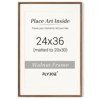 Picture Frame, USA-Sourced Hardwood Photo Frame, Walnut, 11x14