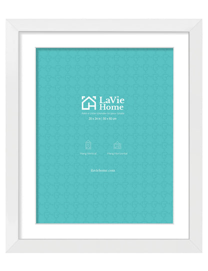 LaVie Home 14x18 Picture Frame Black Poster Frame,Display Pictures 12x16 with Mat or 14x18 Without Mat, Stable and Sturdy Frame and Polished Plexiglass, Horizontal and Vertical Format of The Walls