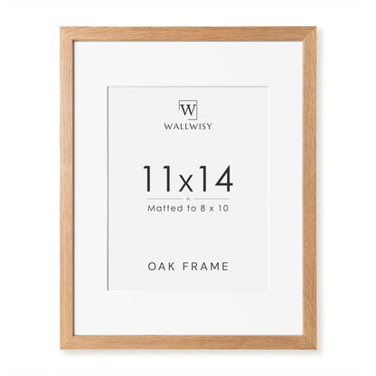 5x7 Picture Frame, Solid Oak Wood 5x7 Photo Frame with Mat to 4x6