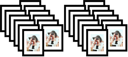 Picrit 8x10 Picture Frame Set of 12, Modern Gallery Wall Frames, Black