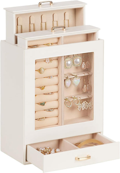 Homde Display Jewelry Box for Girls: Starter Organizer with Clear Window